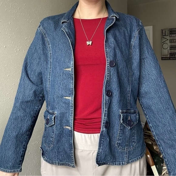 Vintage Bailey’s Point Denim Jacket 90s Y2K Casual Comfy Large XL - Picture 2 of 6